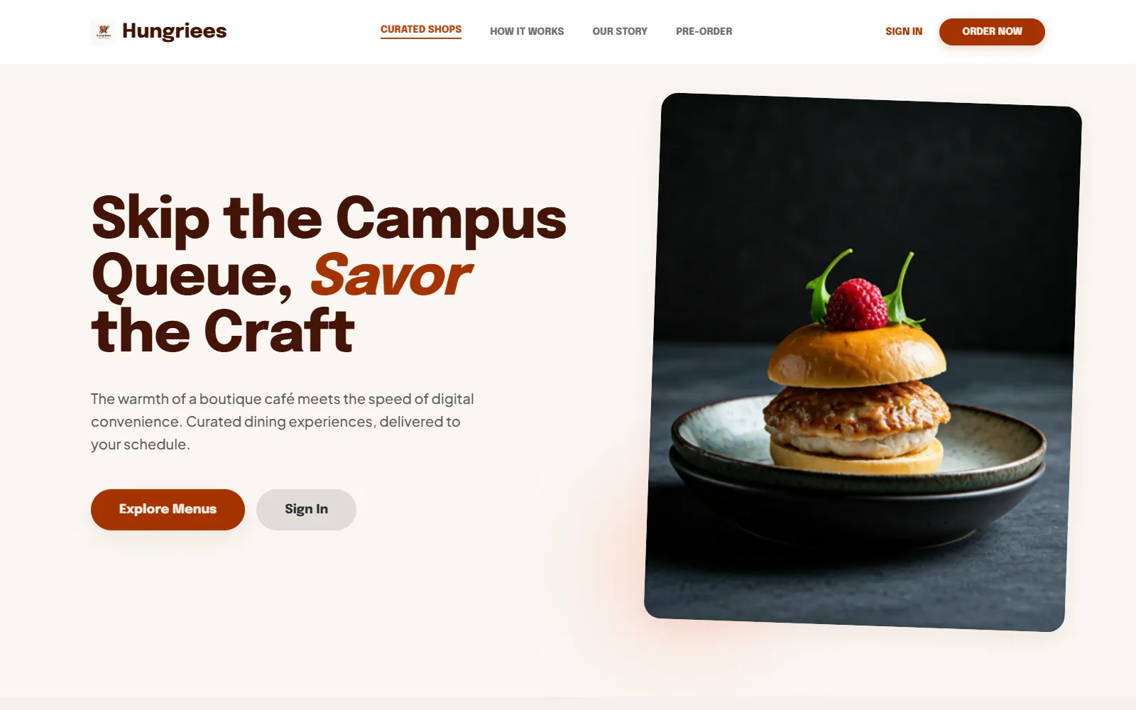 Hungriees — Campus food pre-ordering that takes real money, from real students, every day.